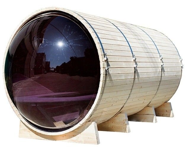 2025년 3~4인용 390KG 컴퓨터 제어 패널 노르딕 레저 헴록/레드 시더 야외 파노라마 유리 사우나 룸