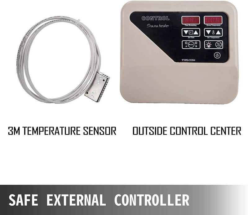 현대 건조 사우나 히터 9KW 끓는 물 욕조 220V-240V 컨트롤러 전기 가정 호텔 외부 사우나실